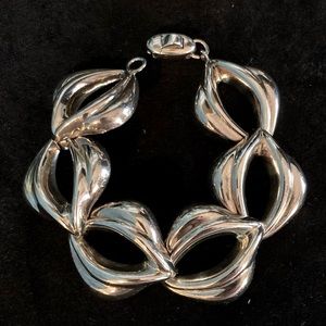 Vintage Banyanihan Sterling Silver Mid-Century Modern link Bracelet